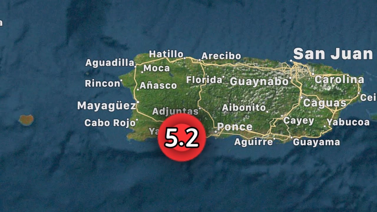 Seismic activity in Puerto Rico