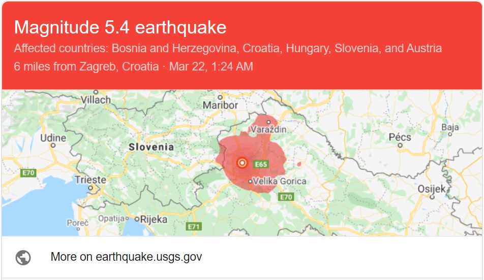 Croatia, Bosnia, Hungary, Austria, Slovenia, and Herzegovina earthquake - VivoMix