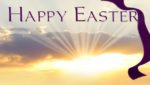 Happy Easter and Cross with the bright sun - vivomix