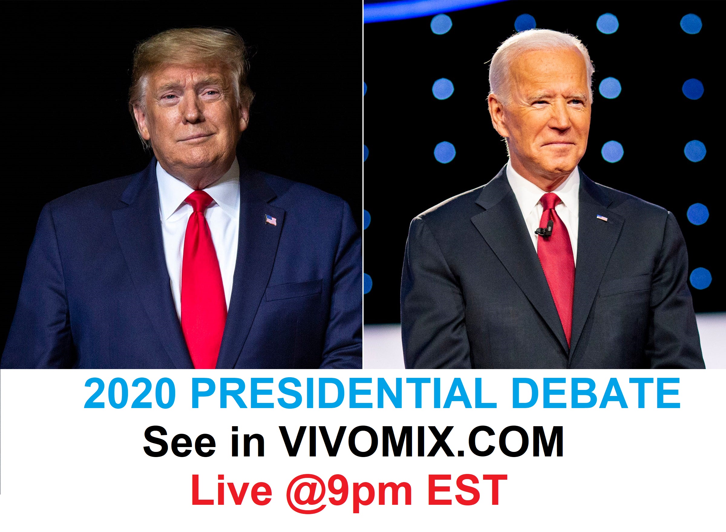 Trump and Biden Presidential Debate Live at 9pm