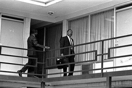 Dr. Martin Luther King Jr. the day before he was shot in April 3, 1968.