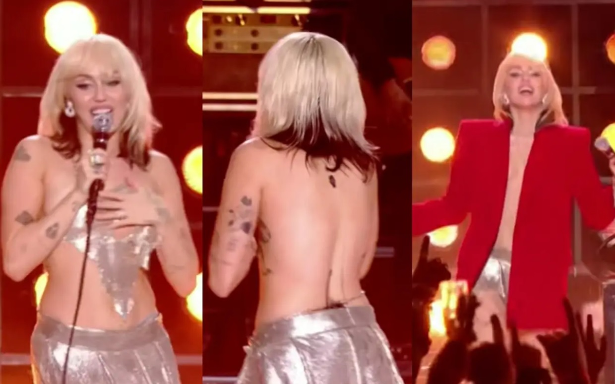 Miley Cyrus Handles New Year’s Eve Wardrobe Malfunction With Ease