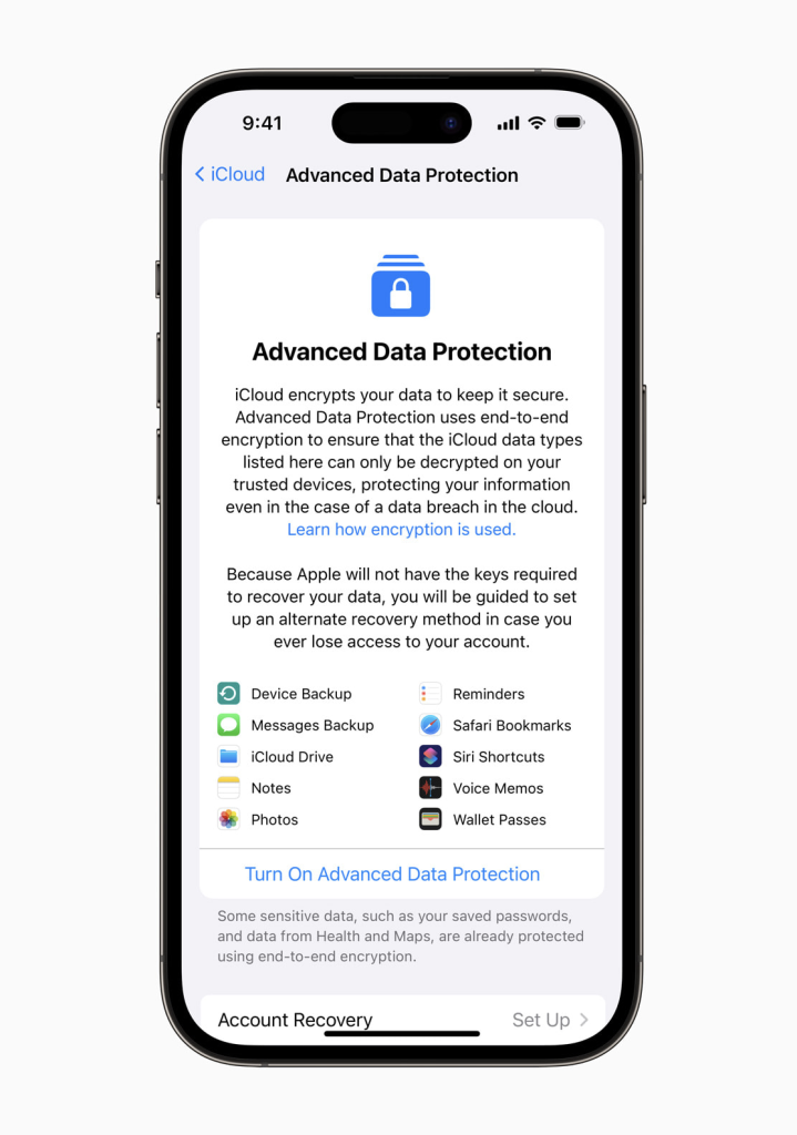 Apple intends to broaden the encryption of iCloud data